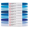 Talens Pantone Marker Set of 9 Blue Dual Tip Pen