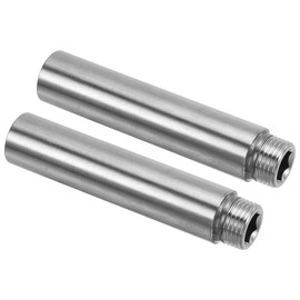 PATIKIL Shower Head Extension Arm, 2 Pack Stainless Steel G1/2 Male to Female Thread 100mm Length Pipe Fitting Shower Head Extender