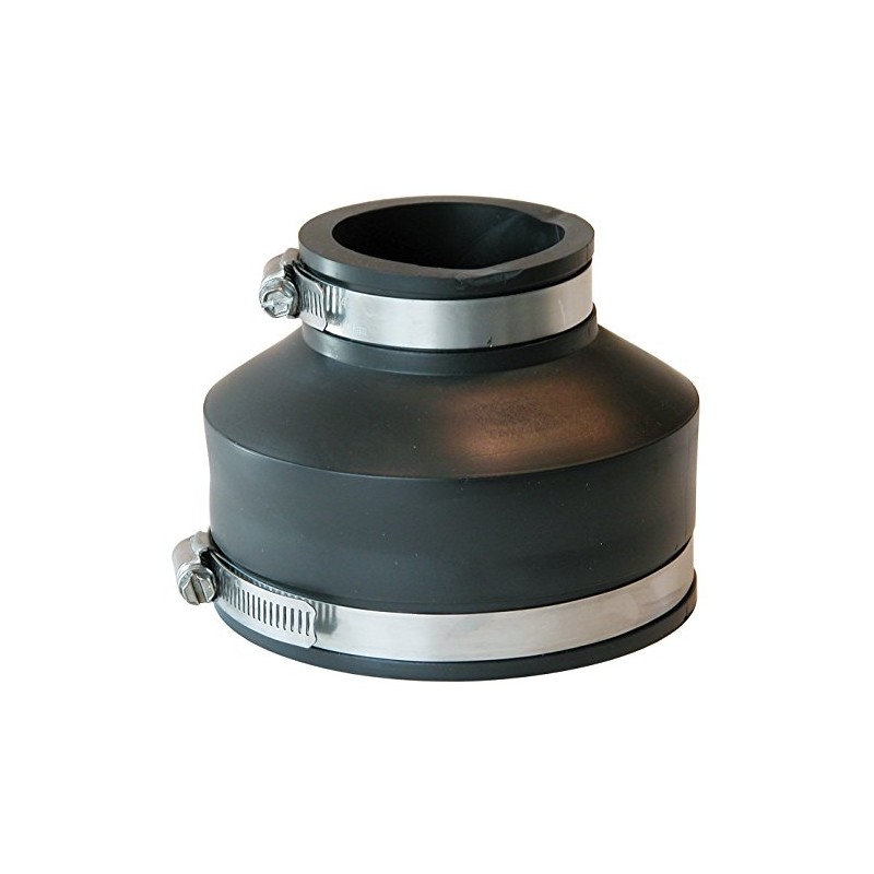 Fernco P1056-42 Flexible PVC Reducing Coupling, Connects 4" Pipe to