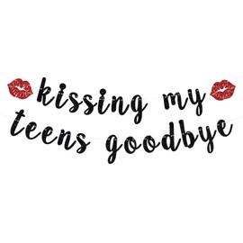 Kissing My Teens Goodbye Banner, Happy 20th Birthday Decorations, Funeral for My Youth/20&Fabulous, Happy 20 Years Old Birthday Anniversary Party Decoration Supplies
