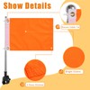 Orange Boat Flag for Safety with 49'' Adjustable Holder Pole