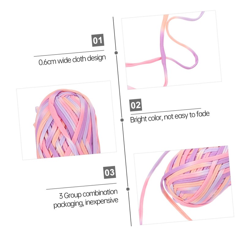 OHPHCALL Bundles of Cotton Yarn for Hand Knitting Crocheting Practical