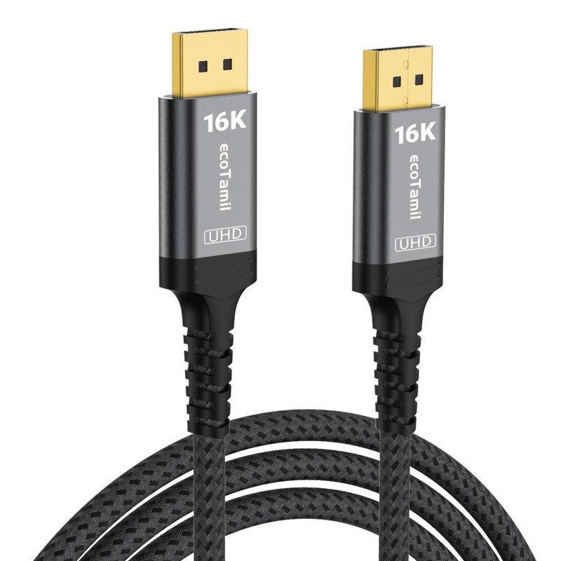 ecoTamil 16K Display Port Cable 80Gbps 2 Meter. This Premuim