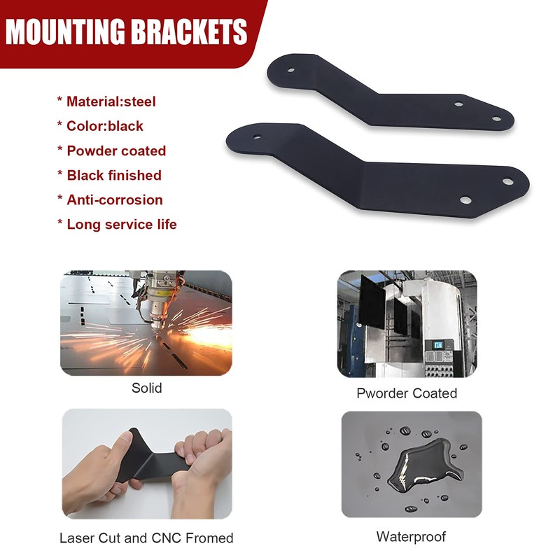 XJMOTO Front Upper Windshield 42'' LED Light Bar Mounting Bracket