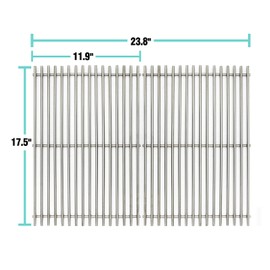 jkxoo 2Pack 17.5'' Weber Spirit 300 Stainless Steel Grill Grates, Cooking Replacement Parts for Weber Spirit 700, Genesis Silver B/C, Genesis Gold B/C, Genesis Platinum B/C, Genesis 1000-3500, 7638