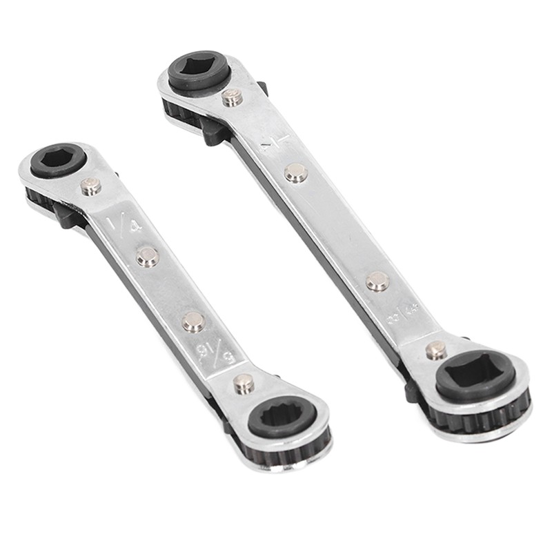 HVAC Service Wrench 3/8 to 1/4in 5/16 to 1/4in Stainless