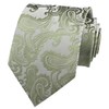 Men Tender Green Paisley Ties Dusty Sage Green Stylish HANDMADE