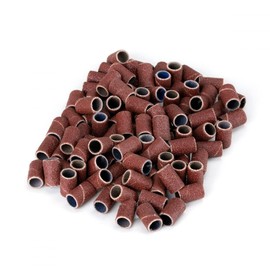 LALILL Pack of 100 Sanding Caps Grit 240 - Sanding Sleeves Sanding Belts Drill Sanding Abrasive Caps - Foot Care Bands Mandrell Nail Cutter - Attachment for Manicure Pedicure Nail Art Nail Care
