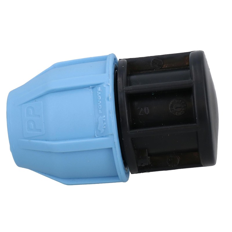 20mm MDPE End Stop Water Pipe Cap Shut-Off Compression Fitting