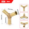 Pack of 6 10 mm Brass Hose Nozzle, 3-Way Straight