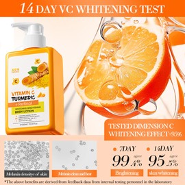 Hppsctink 300 ml Turmeric Body Milk and 240 g Turmeric Scrub, Moisturising & Brightening, Skin Care, Cleansing Skin, Cream