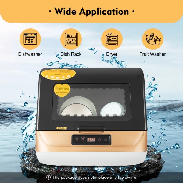 Unbranded Compact Countertop Dishwasher Portable Mini Dish Washer 4 Washing