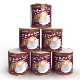Victorian Inn Instant Cappuccino - English Toffee Flavor - Rich & Creamy Coffee Mix - Great Hot, Cold, or Blended - Ideal as Coffee Creamer - 2 lb Canister (Pack of 6)