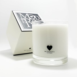 MODERATO Los Angeles No.06 Musique – Luxury Scented Candle, Citrus & Wood, Bergamot, Jasmine, Cedar, Natural Coconut Wax, Crystal Clear Glass, Gift for Women, Made in USA -8.5oz