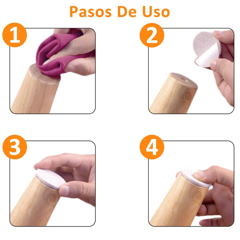 KITCHEN CHOICE Almohadillas para Muebles,100Pcs Almohadillas de Fieltro Autoadhesivas para