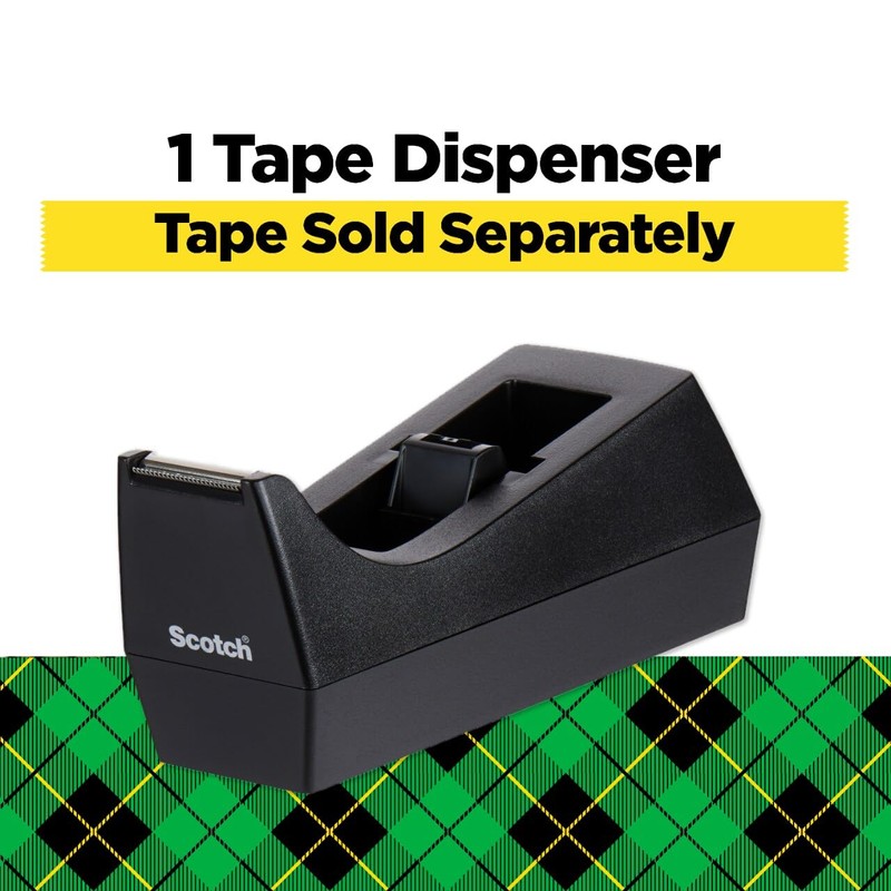 Scotch Desktop Tape Dispenser, Black, Use with Scotch Magic Tape