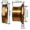 RAINPAL BBF010RH Brass Bulkhead Tank Fitting (Female 3/4" Straight Pipe