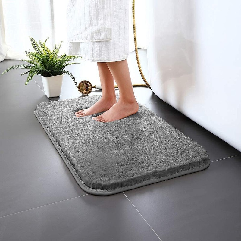 Carvapet Non-Slip, Water Absorbent Bath Mat, Bathroom Rug, Soft Plush,