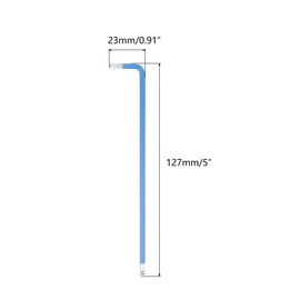 TOP-VIGOR 4Pcs 3mm Ball End Hex Key Wrench, L Shaped Long Arm Allen Key for Household DIY, Professional Machine Repairing
