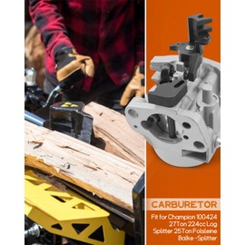 JUWEVAZU 224cc 224 cc Carburetor Fit for Champion 100424 27Ton 27 Ton Log Splitter, Replace 27.131000.04 27.131000.09