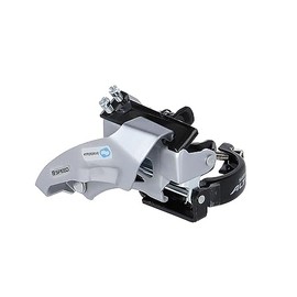 SHIMANO Altus FD-M315 Altus front mech, 7/8-speed double, top swing, dual pull, multi fit, EFDM315TSX4, Black