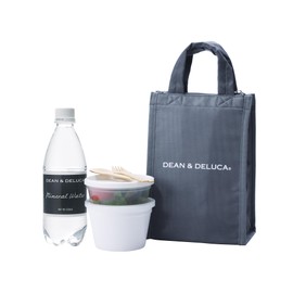 DEAN & DELUCA Cooler Bag, Gray, S, Cooler, Small, Zippered Bento Lunch Bag, 10.2 x 6.9 x 5.1 inches (26 x 17.5 x 13 cm)