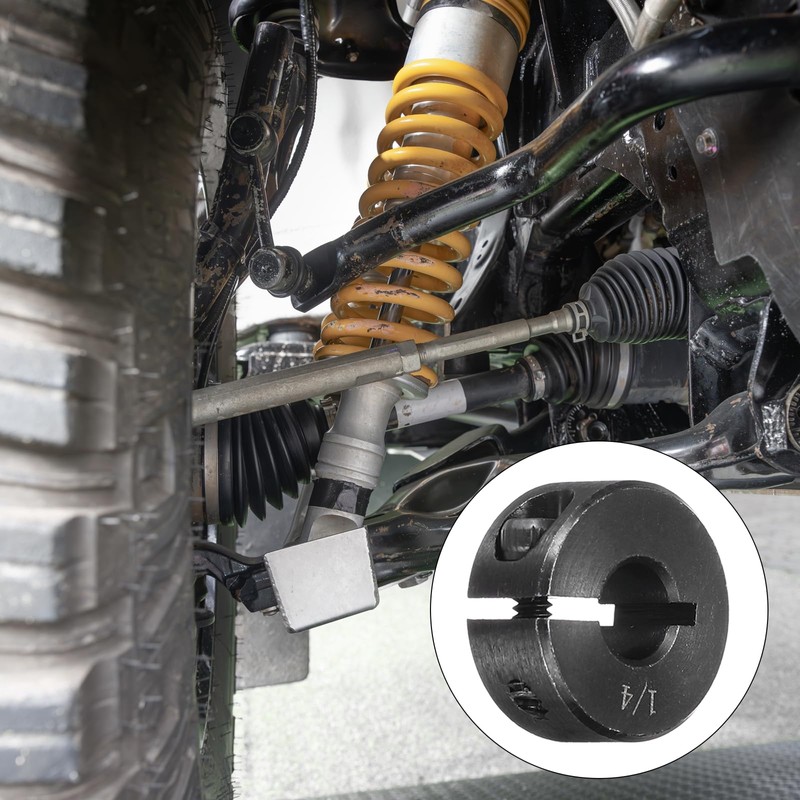 sourcing map Shaft Collar 1/4" Bore Single Split Carbon Steel