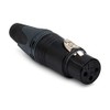 Neutrik NC3FXX-BAG 3-Pin XLRF Cable Connector, Black Metal Housing with