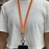Bright Orange Widen Smart Phone Neck Lanyard Strap Cord String