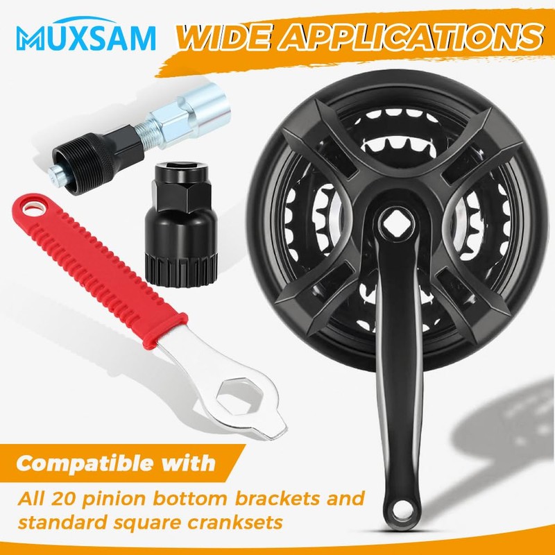 Black Bicycle Crank Extractor Puller,Bottom Bracket Remover Crank Arm Remover
