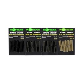 Korda Run Rig Rubbers - Weed, Anti-Tangle Carp Fishing Accessories, Buffer for Running Rigs, 10 Pack, Compatible with Size 8 Swivels and Safe Zone Leaders