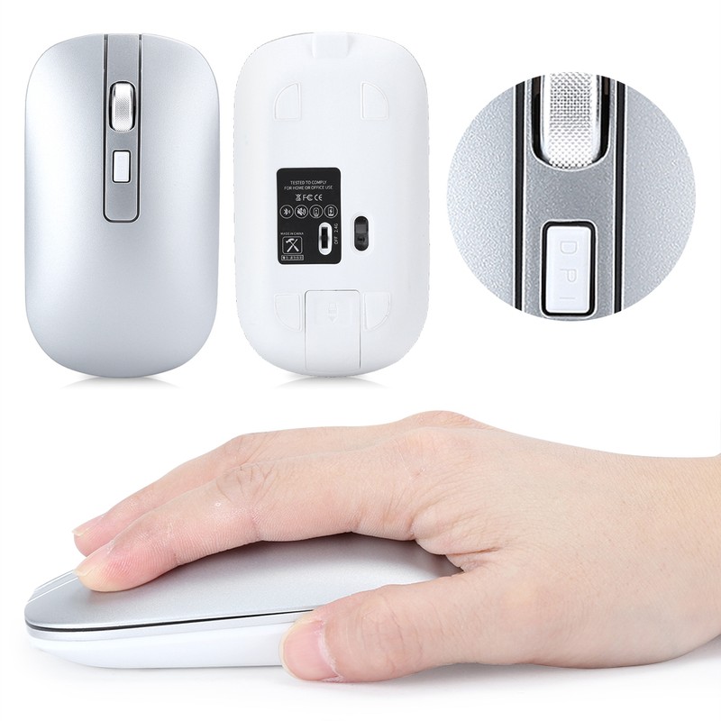 HXSJ Wireless Mouse DualMode Rechargeable for Bluetooth 5.1 Office Game