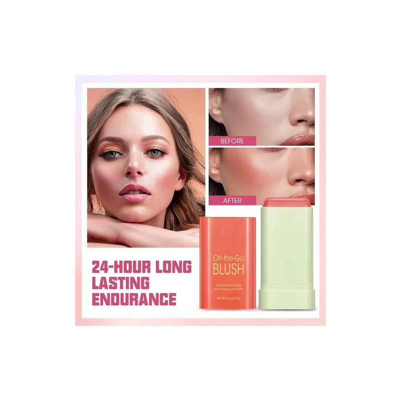 Rubor en Barra Krofaue On the Go Blush Rojo para