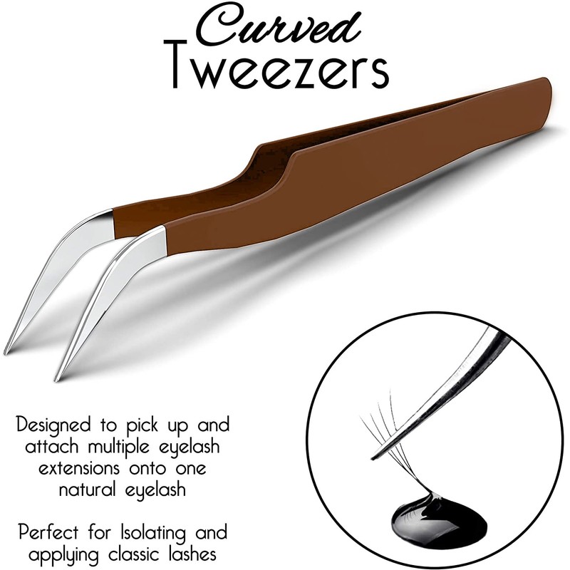 SIVOTE Lash Tweezers for Eyelash Extensions, Hand Calibrated Straight &