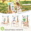 Wingyz 4-in-1 Adjustable Kids Art Easel with Magnetic Whiteboard &