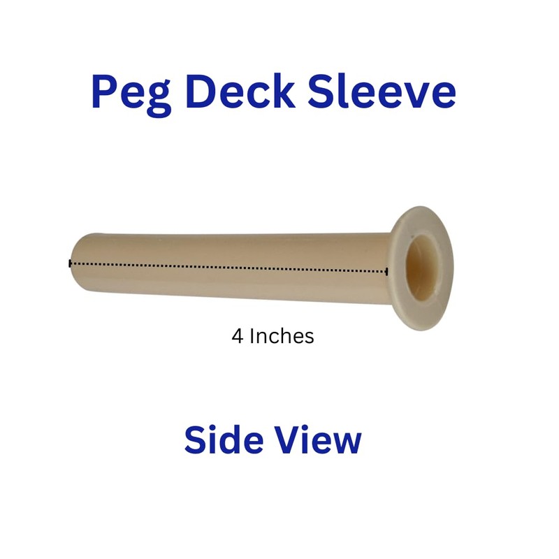 Pool Fence Deck Sleeves & Hole Caps – Tan 6