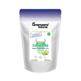 GramZero All Natural Limeade Zero Calorie Sugar Free Drink Mix, Great For Nutrition Club Loaded Tea, Stevia Sweetened