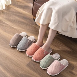 Pantuflas Casa Invierno - Suaves Cálido Terciopelo - Antideslizantes (Rosa, 38-39)