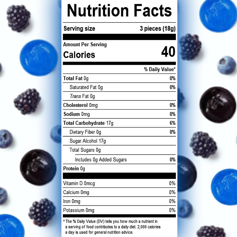 Sugar Free Mixed Berry Hard Candy – 1 lb Bulk Bag, Individually