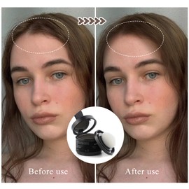 Instant Hairline Powder, Root Touch Up Hair Color for Gray Coverage and Thinning Hair, Root Cover Up Conceals Hair Loss & Bald Spots, Natural and Non-Greasy Hair Color for Women & Men, Dark-Brown