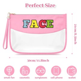 Sfodiary Clear Cosmetic Bag for Women Face Care Makeup Bag Friendship Gift for Best Friends Sister Birthday Christmas for Women Teen Girls Mom Niece Zipper Travel Pouch PVC Toiletry Pouch