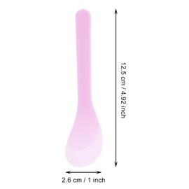 ONLYKXY 5pcs 5inch Plastic Beauty Spoon Facial Cream Brush Makeup Scoop Mud Reusable Cosmetic Dig Scoop Spatula Mask Tip for Lotions Moisturizers Home Salon DIY Facemask Mixing Sampling (Purple)