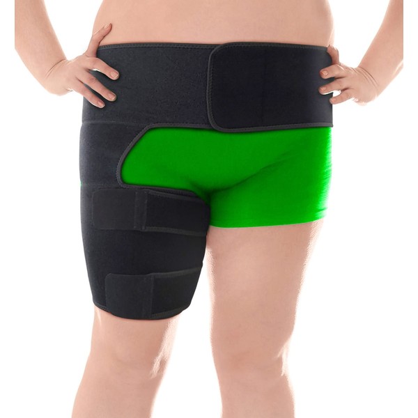 Hip Brace Thigh Compression Sleeve – Plus Size Hamstring Compression Sleeve & Groin Compression Wrap for Hip Pain Relief. Support Hip Replacement Sciatica Pain Relief (X-Large, RIGHT)
