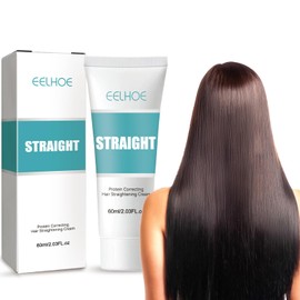 Protein Correcting Hair Straightening Cream Hair Smoothing Cream Hair Straightening Cream Straightening Cream for Curly Hair for Dry Damaged Hair (60 ml)