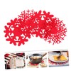 Ciieeo 4pcs Christmas Snowflake Coasters Insulated Desktop Cup Mats for