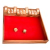 Shut The Box 12 Large Red Flap Game as Wooden