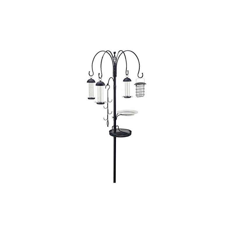 Gardman BA01343 Complete Bird Feeding Station Kit with Four Feeders,