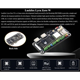 Lyra Zero W Micro Linux Development Board Based On RK3506B Chip, Integrated with Triple-Core Arm Cortex-A7 and Arm Cortex-M0 Processors, Onboard WiFi 6 and BT Module, MIPI DSI 2-Lane Interface,etc.