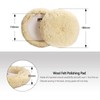 Wool Polishing Pads, SPTA 6"(150mm) 100% Natural Wool Buffing Pad
