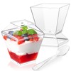 50 Pack 3.5 oz Mini Dessert Cups with Lids and